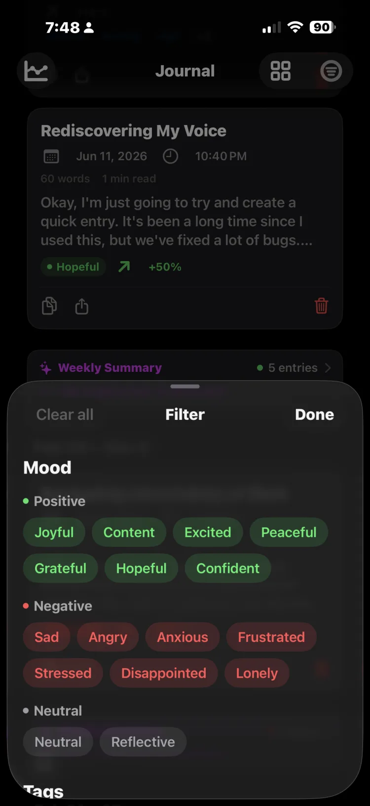 Afterword on iPhone — screen 4