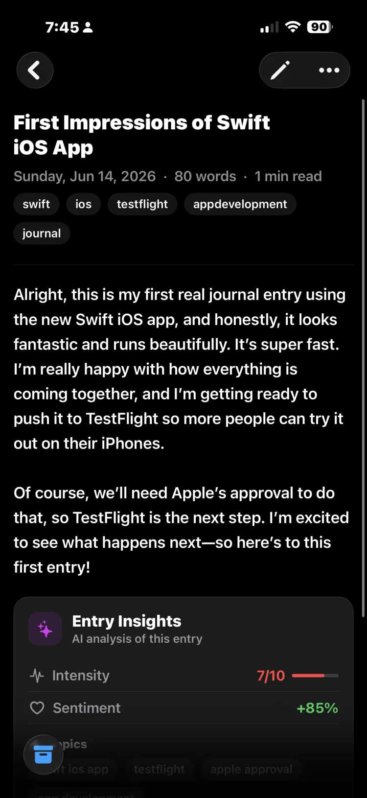 Afterword on iPhone — screen 6